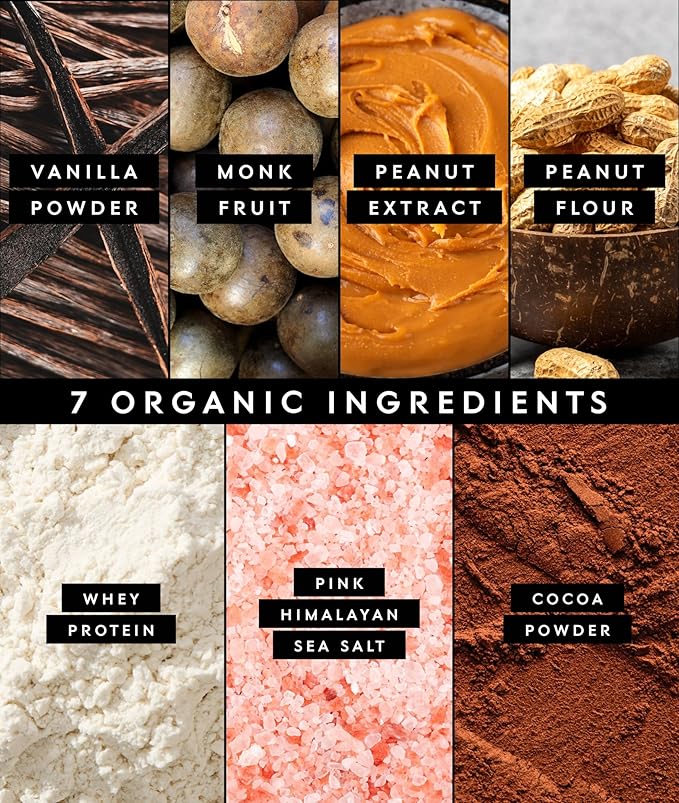 Truvani Organic Whey Protein Powder | Chocolate Peanut Butter | 20g Grass Fed Whey Protein | 20 Servings | USDA Organic & Non-GMO | Gluten Free | No Gums, No Soy, No Stevia, No Added Sugars