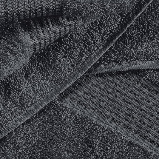 Belizzi Home Cotton 2 Pack Oversized Bath Sheet 35x70, Large Bath Sheet, Ultra Soft, Absorbent, Compact, Eco-Friendly, Recyclable, Quick Drying and Lightweight Towel - Charcoal Grey