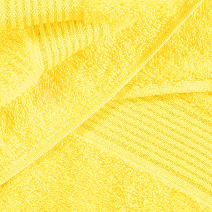 Belizzi Home Cotton 2 Pack Oversized Bath Sheet 35x70, Large Bath Sheet, Ultra Soft, Absorbent, Compact, Eco-Friendly, Recyclable, Quick Drying and Lightweight Towel - Lime Yellow
