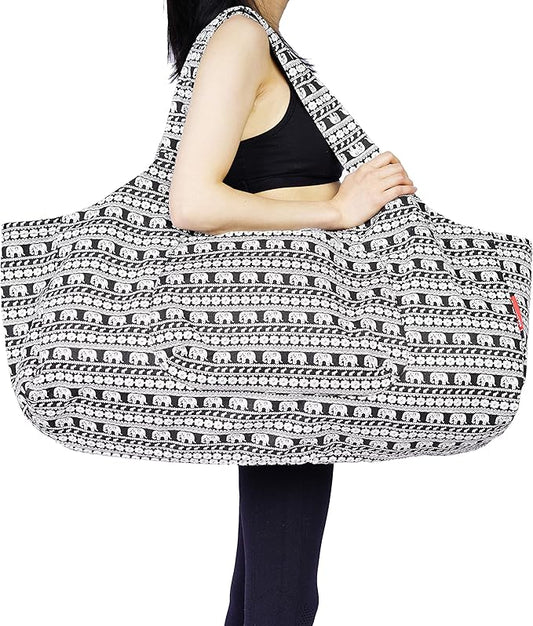 Aozora Yoga Mat Bag Large Yoga Mat Tote Sling Carrier with Pockets Fits Mats with Multi-Functional Storage Pockets Light and Durable