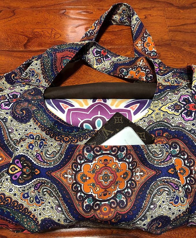Aozora Yoga Mat Bag Large Yoga Mat Tote Sling Carrier with Pockets Fits Mats with Multi-Functional Storage Pockets Light and Durable